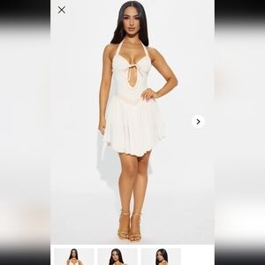Fashion Nova Blush Halter Mini Dress New